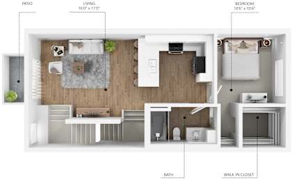 C9 Floor Plan at Linc, Des Moines Iowa