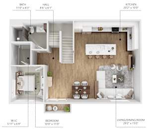 D2 Floor Plan at Linc, Iowa, 50309