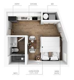 S1 Floor Plan at Linc, Iowa, 50309