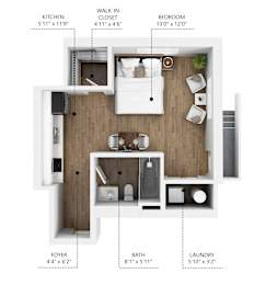 S2 Floor Plan at Linc, Des Moines, IA
