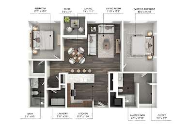 2 bedroom 2 bath at Stonegate Crossing Apartments, Clive, 50325