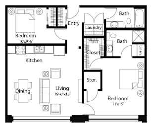 C14 2Bed 2Bath-A at Spaulding Lofts Apartments, Iowa