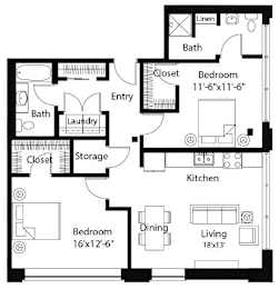 C9 2Bed 2Bath at Spaulding Lofts Apartments, Iowa, 50112