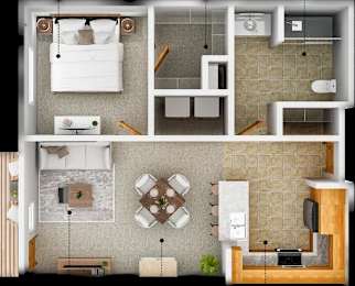A1-40 Floor Plan at Cornerstone Commons, Johnston, IA