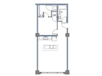 A2 Floor plan at Clemens Building, Des Moines