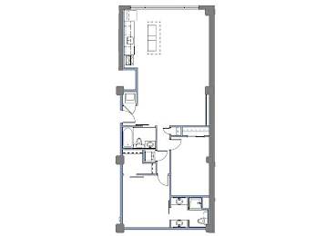 B3 floor plan at Clemens Building, Des Moines, IA, 50309