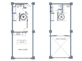 B2 - Lofts floor plan at Clemens Building, Iowa , 50309
