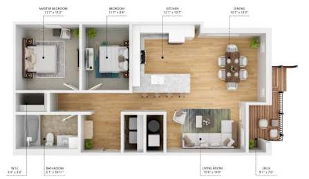A12 Floor Plan at Level, Des Moines, IA
