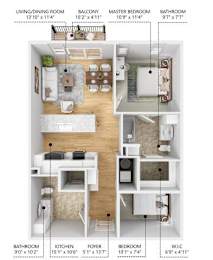 A7 Floor Plan at Level, Des Moines