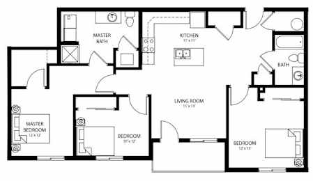 C1 floor plan at Cedarbrooke Place , Norwalk, IA, Iowa , 50211