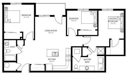 C4 floor plan at Cedarbrooke Place , Norwalk