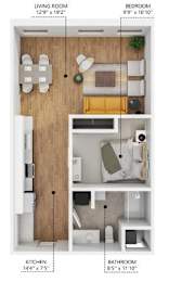 A1 Floor Plan at Plant 1 Lofts, N. Newton, IA