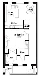 A14 Floor Plan at Riverpoint Lofts, Des Moines, IA