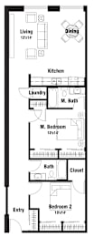 C2 Floor Plan at Riverpoint Lofts, Des Moines