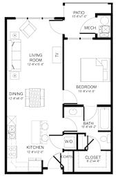 A black and white image of a floor plan for a house.