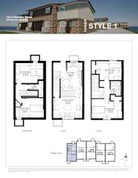 A house plan for a 143 Columbia Street in Waterloo, Ontario is presented.