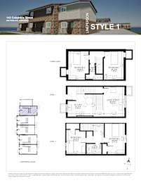 A house plan for a LINEPERSON house located at 143 Columbia Street, Waterloo, Ontario.