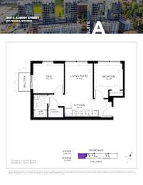 a floor plan of a unit with a bedroom and a living room