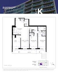 A floor plan for a suite at 255 Sunview Street.