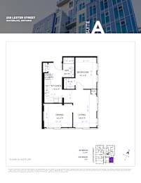  Floor Plan 1 Bedroom plus Dining