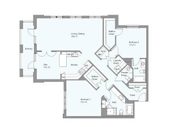 a floor plan of a house with different floors