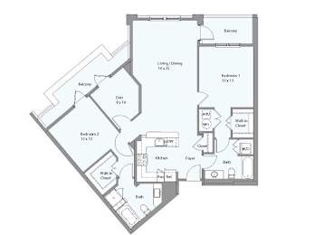 a floor plan of a house with different floors