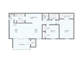 A floor plan of a house with a garage and a living room.