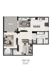the unit ag floor plan  unit a  670 sq ft