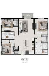 unit c1 floor plan  the residences at sawmill estates