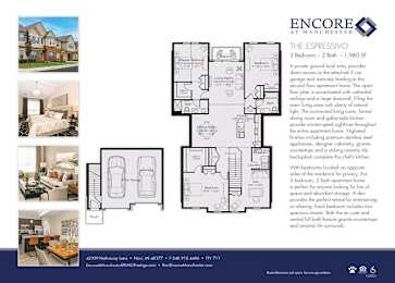 3 bed 2 bath D at Encore at Manchester, Novi
