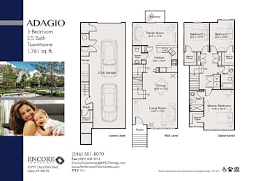 Adagio_3Bed 2Bath at Encore Townhomes, Utica