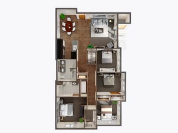4 Bed 2 Bath Floor Plan at Panorama, Snoqualmie