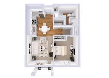 Birch Floor Plan at Four Corners Apartments, Everett, WA