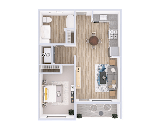 Bordeaux Floorplan at Solera Apartments, Renton, WA, 98056