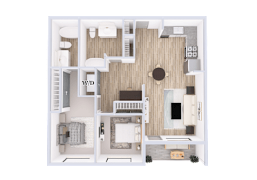 Chardonnay Floorplan at Solera Apartments, Renton, 98056