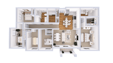 Maple Floor Plan at Four Corners Apartments, Washington
