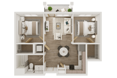 Unit 2Bedroom C1 at Ovation at Meeker, Kent, 98032