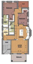  Floor Plan 2 Bedroom