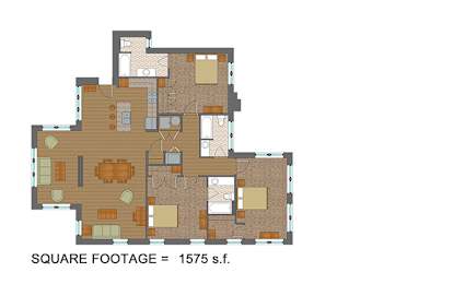 the typical floor plan of the apartment