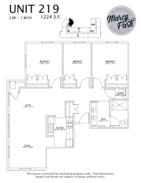 Marcy Park  Apartments floorplan, Minneapolis, Minnesota