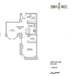 Pioneer Endicott Apartments Floorplan
