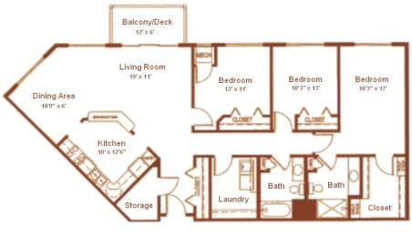 Lakewood Place floor plan, White Bear Lake, Minnesota