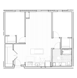 a black and white floor plan of a modern house
