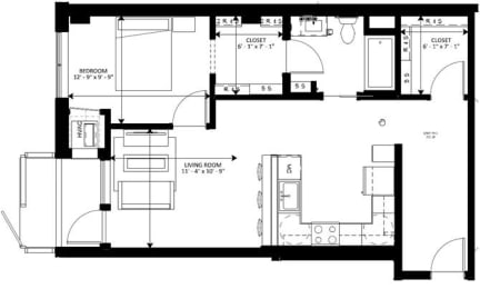 Lake Street Dwelling floorplan, Minneapolis, Minnesota