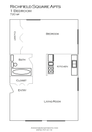 Richfield Square Apartments Floor Plan, Richfield, Minnesota