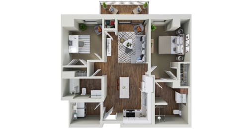 a 3234 sq ft apartment with wood flooring