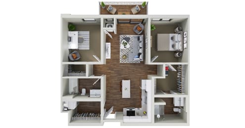 2 bedroom floor plan  the residences at