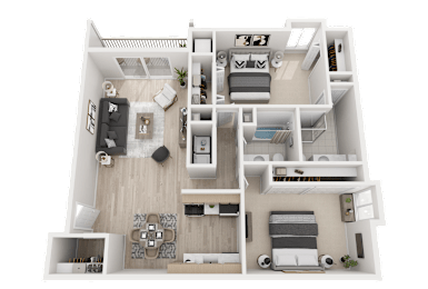 2 bedroom 2 bath apartment in Clinton Township Prentiss Pointe