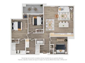 3 bed 2 bath D at Arterra Apartment , Arizona