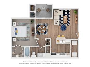 Brazos Floor Plan at Hazelwood Place Apartments, Princeton Texas